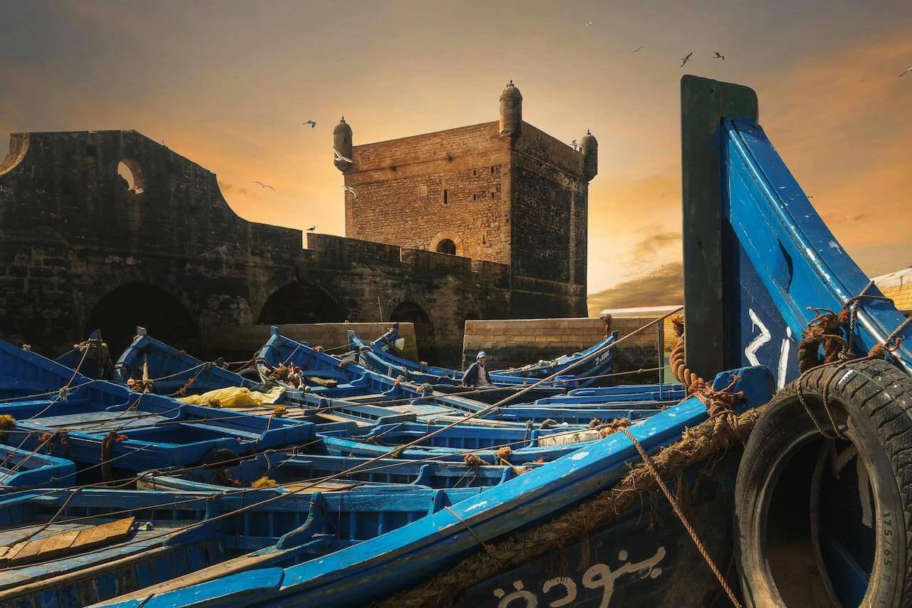 Port de pêche d'Essaouira au Maroc